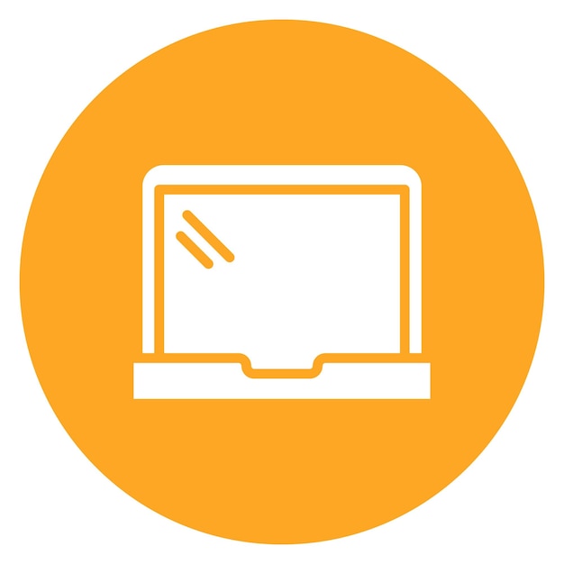 Imagen vectorial del icono de la computadora portátil Se puede utilizar para reuniones de negocios