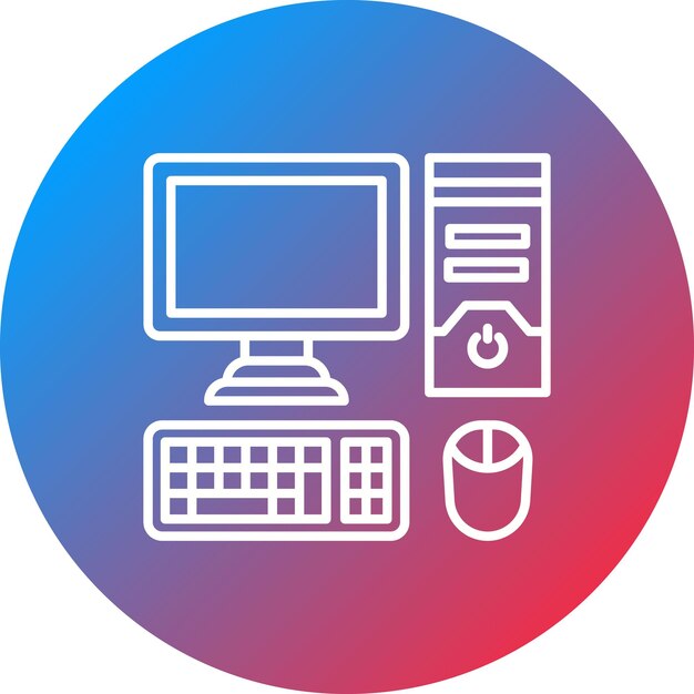 Imagen vectorial de icono de computadora Se puede usar para computadora y hardware
