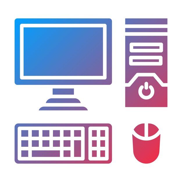 Imagen vectorial de icono de computadora Se puede usar para computadora y hardware