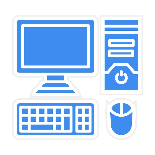 Imagen vectorial de icono de computadora Se puede usar para computadora y hardware