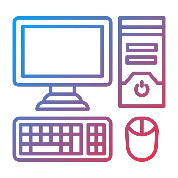 Imagen vectorial de icono de computadora Se puede usar para computadora y hardware
