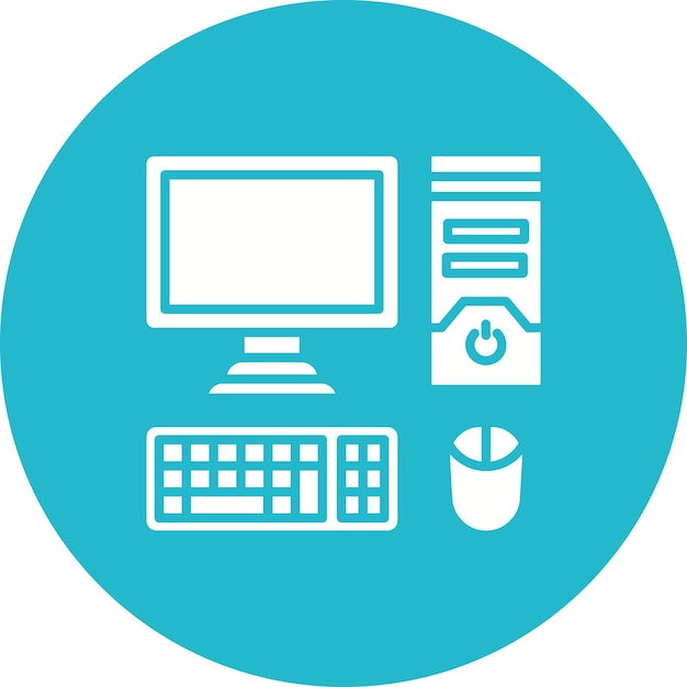 Imagen vectorial de icono de computadora Se puede usar para computadora y hardware
