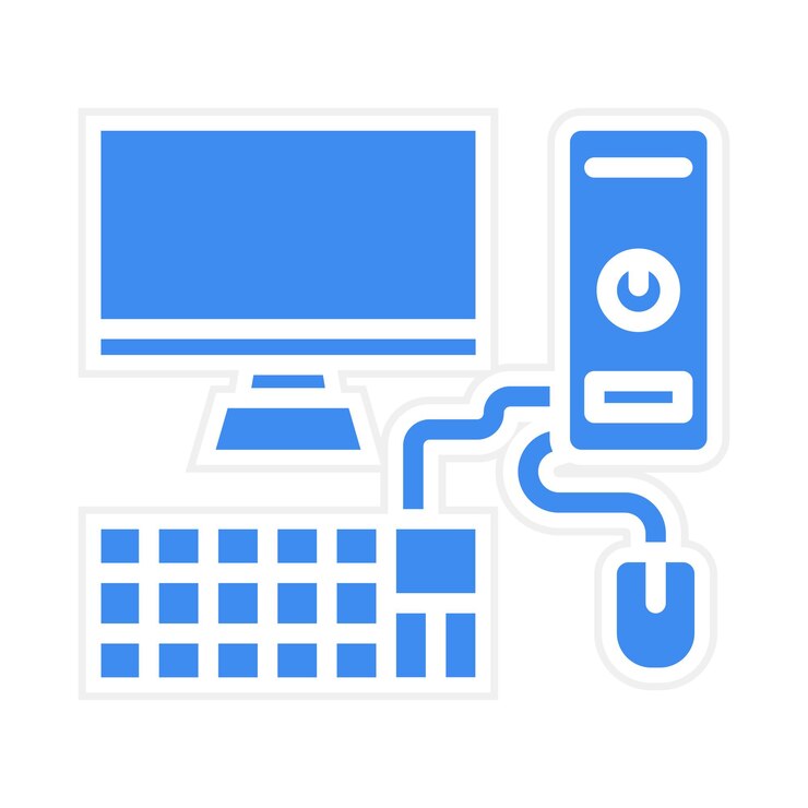 Vector imagen vectorial de icono de computadora se puede usar para retro