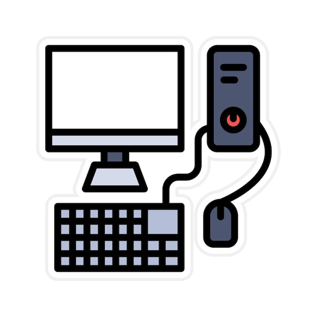 La imagen vectorial del icono de la computadora se puede utilizar para Generation Gap