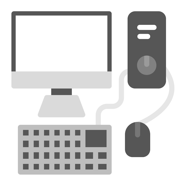 La imagen vectorial del icono de la computadora se puede utilizar para Generation Gap