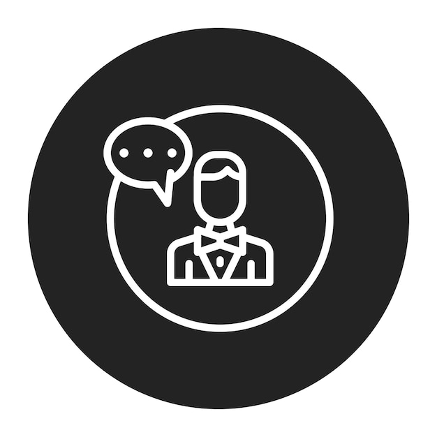 Imagen vectorial de icono de comunicación abierta Puede utilizarse para la organización