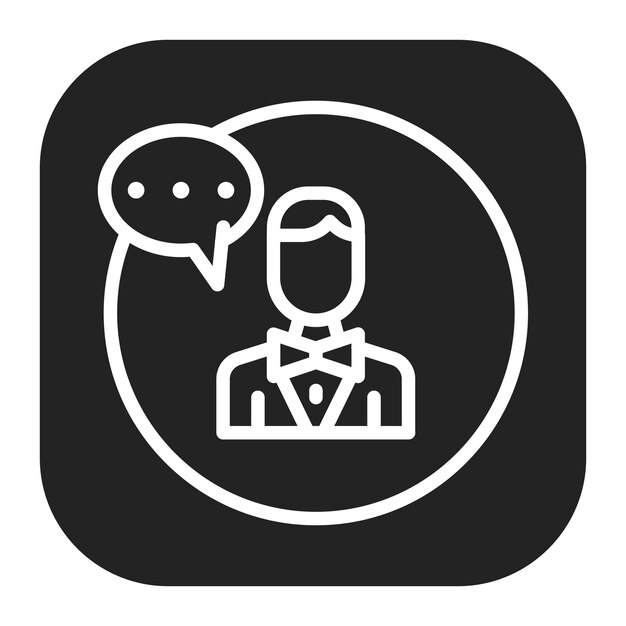 Imagen vectorial de icono de comunicación abierta Puede utilizarse para la organización