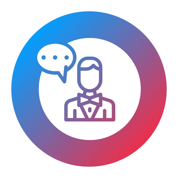 Imagen vectorial de icono de comunicación abierta Puede utilizarse para la organización