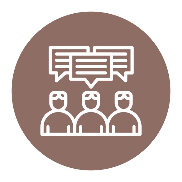 Imagen vectorial del icono de comunicación del equipo Se puede utilizar para la gestión del personal