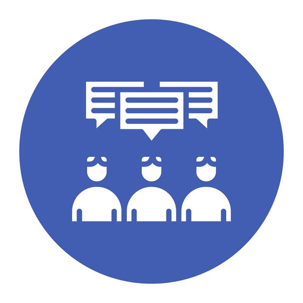 Imagen vectorial del icono de comunicación del equipo Se puede utilizar para la gestión del personal