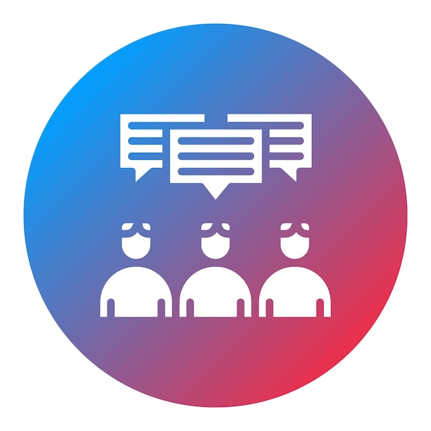 Imagen vectorial del icono de comunicación del equipo Se puede utilizar para la gestión del personal