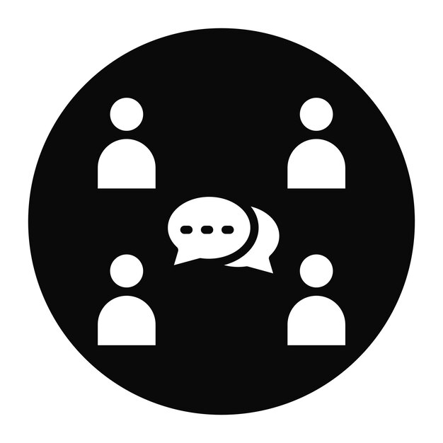 La imagen vectorial del icono de comunicación se puede utilizar para el liderazgo