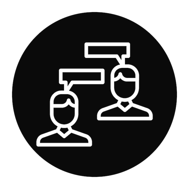 Imagen vectorial de icono de comunicación Puede utilizarse para la Agencia de Relaciones Públicas