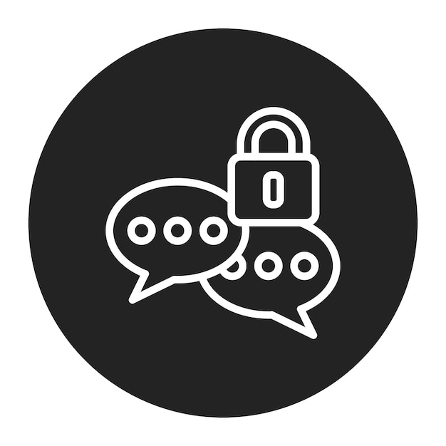 Imagen vectorial de icono de comunicación segura Puede utilizarse para la seguridad de la información