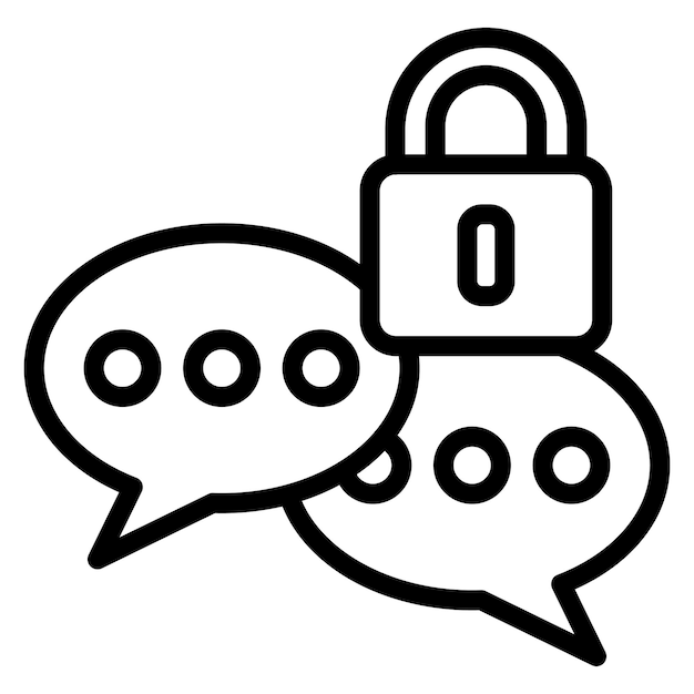 Imagen vectorial de icono de comunicación segura Puede utilizarse para la seguridad de la información