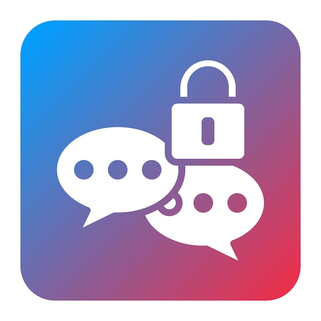 Imagen vectorial de icono de comunicación segura Puede utilizarse para la seguridad de la información