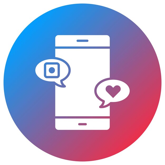Imagen vectorial de icono de comunicación social Se puede utilizar para el servicio de marketing en Internet