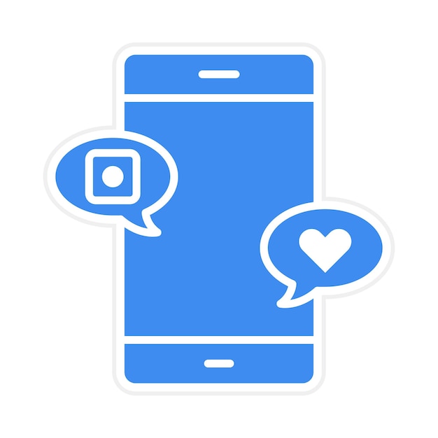 Imagen vectorial de icono de comunicación social Se puede utilizar para el servicio de marketing en Internet