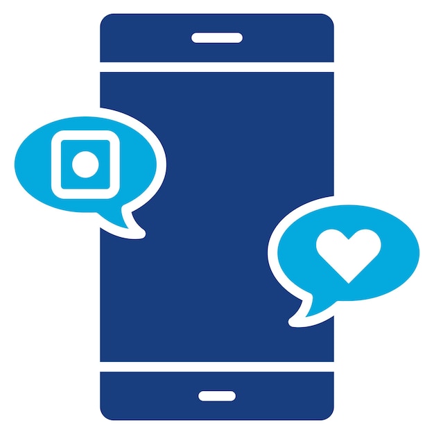 Imagen vectorial de icono de comunicación social Se puede utilizar para el servicio de marketing en Internet