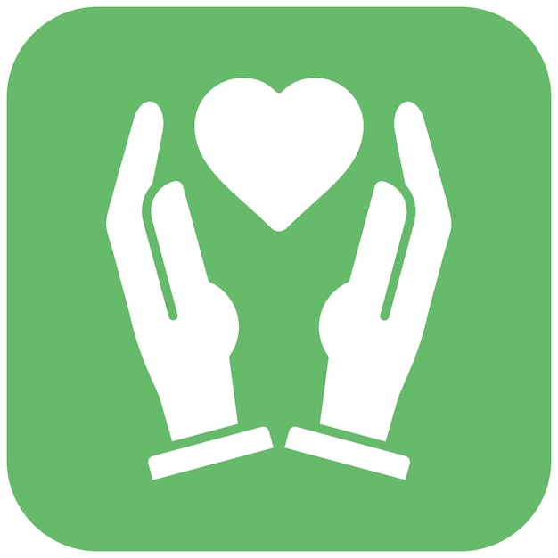 Imagen vectorial del icono de la comunidad de cuidado Se puede utilizar para la quimioterapia
