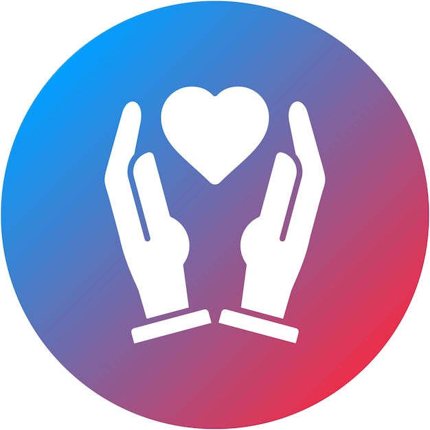 Imagen vectorial del icono de la comunidad de cuidado Se puede utilizar para la quimioterapia
