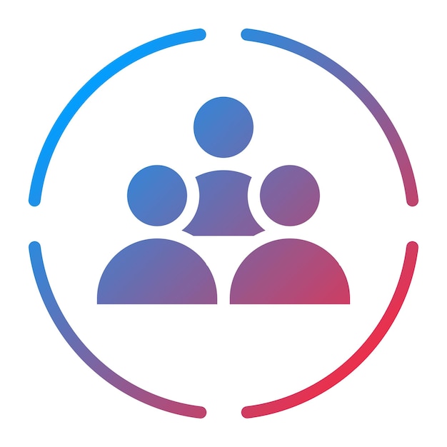 Imagen vectorial del icono de la comunidad Se puede usar para Crowdfunding