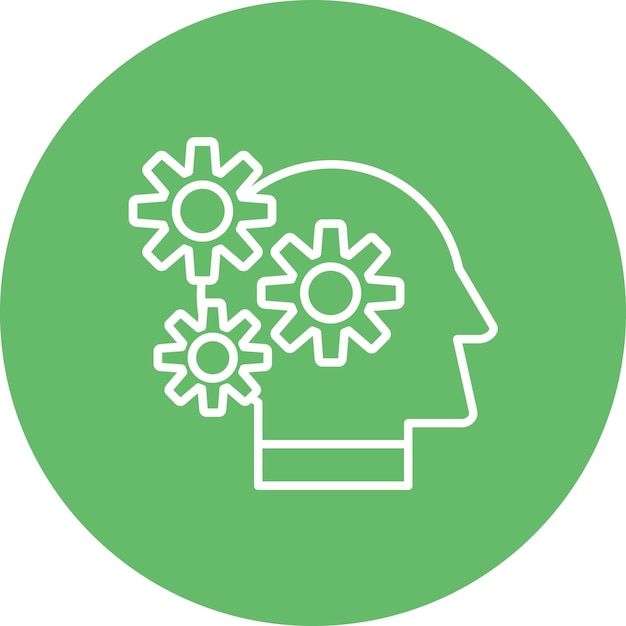 Imagen vectorial de icono de conciencia artificial Se puede utilizar para el análisis de datos