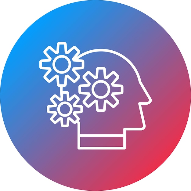 Imagen vectorial de icono de conciencia artificial Se puede utilizar para el análisis de datos
