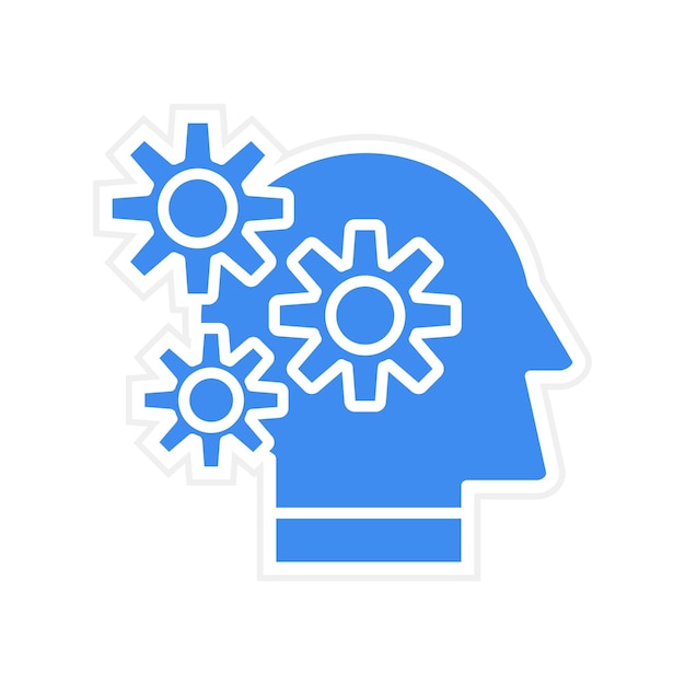Imagen vectorial de icono de conciencia artificial Se puede utilizar para el análisis de datos