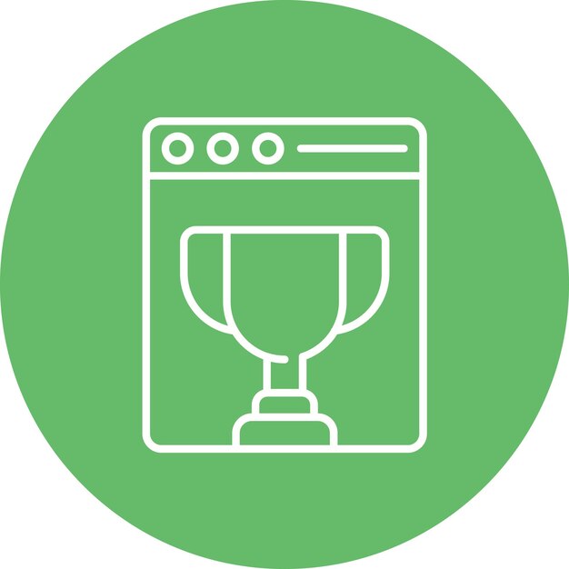 Imagen vectorial de icono de concurso en línea Se puede usar para marketing digital