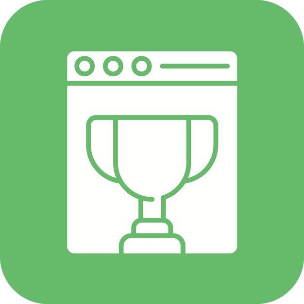 Imagen vectorial de icono de concurso en línea Se puede usar para marketing digital