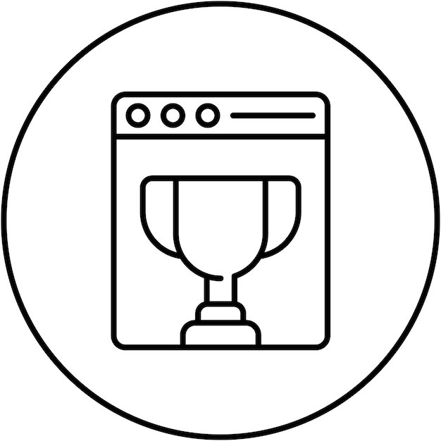 Imagen vectorial de icono de concurso en línea Se puede usar para marketing digital