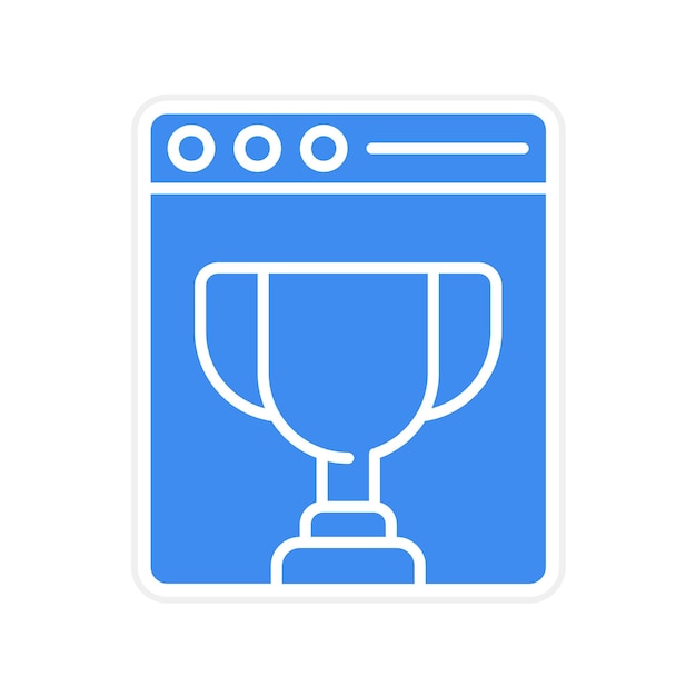 Imagen vectorial de icono de concurso en línea Se puede usar para marketing digital