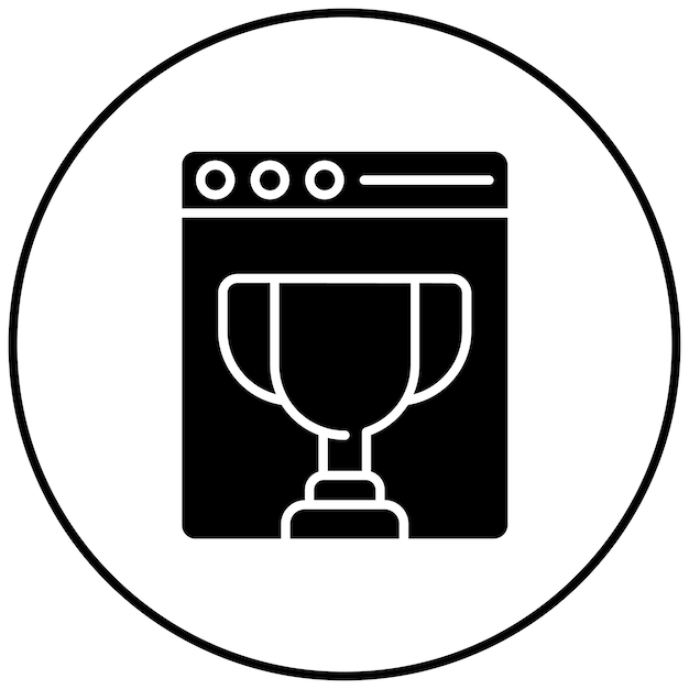 Imagen vectorial de icono de concurso en línea Se puede usar para marketing digital
