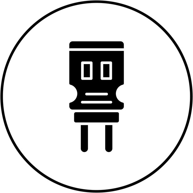 Imagen vectorial del icono del condensador Se puede utilizar para la escuela