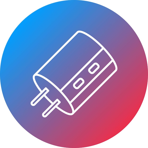 Imagen vectorial del icono del condensador Se puede utilizar para herramientas eléctricas