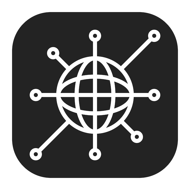 Imagen vectorial del icono de conectividad Se puede utilizar para la ciencia de datos