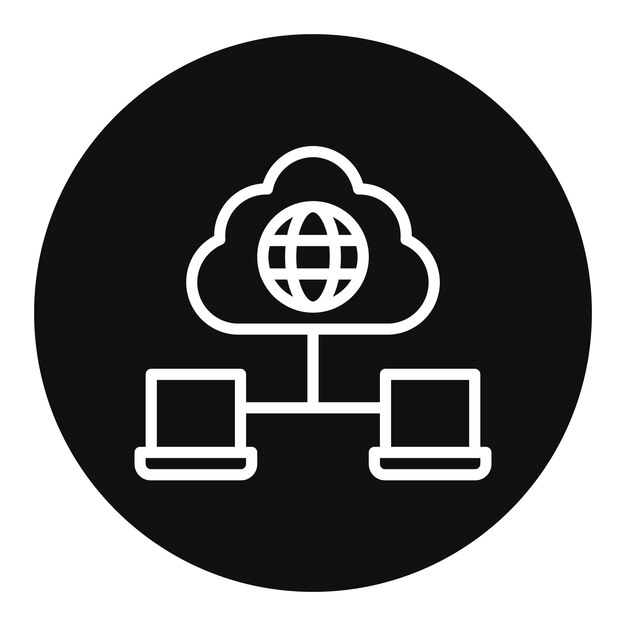 Imagen vectorial del icono de conectividad de red Se puede utilizar para la creación de redes