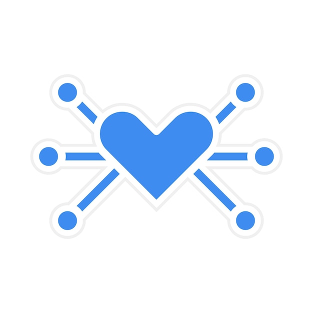 Imagen vectorial del icono de conexión de amor Se puede usar para aplicaciones de citas
