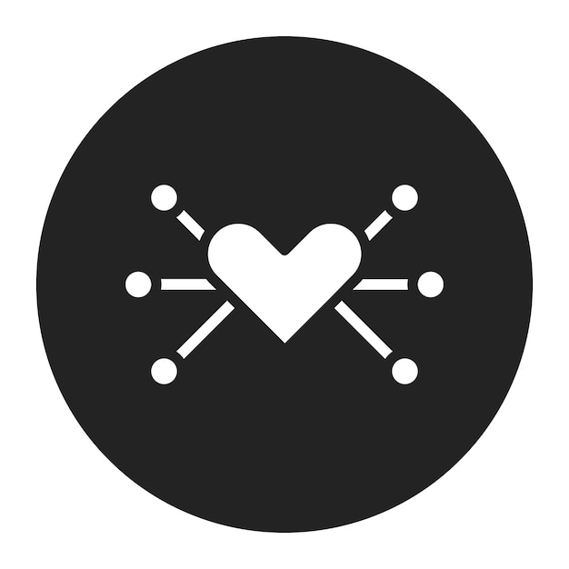 Imagen vectorial del icono de conexión de amor Se puede usar para aplicaciones de citas