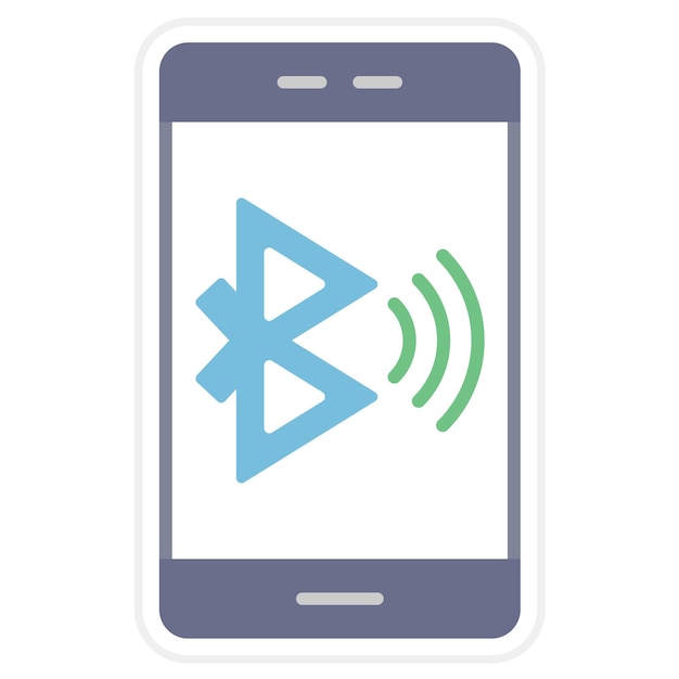 Vector imagen vectorial del icono de conexión bluetooth se puede utilizar para la ui móvil