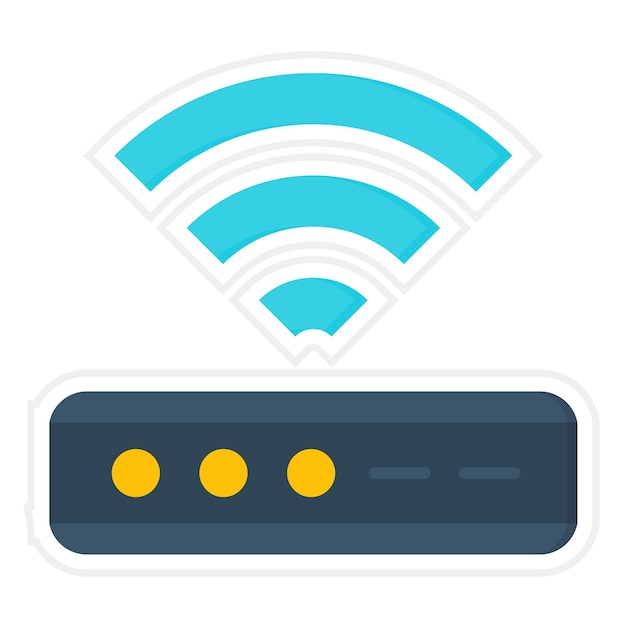 Vector imagen vectorial del icono de conexión wi-fi se puede utilizar para la gestión del hotel