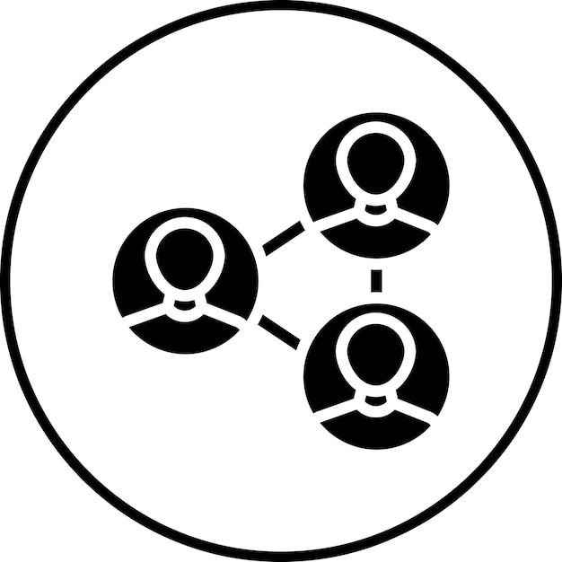 Imagen vectorial del icono de conexiones Puede utilizarse para la creación de redes