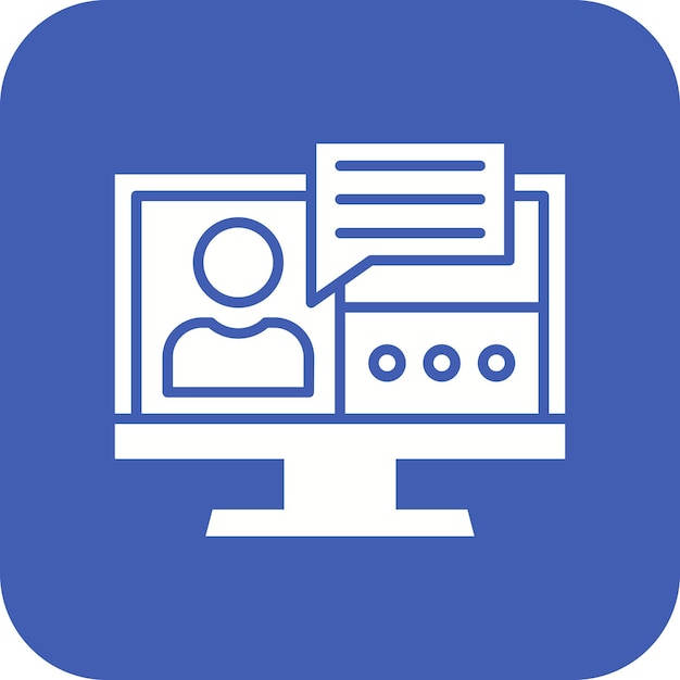 Imagen vectorial del icono de la conferencia Se puede utilizar para comunicaciones