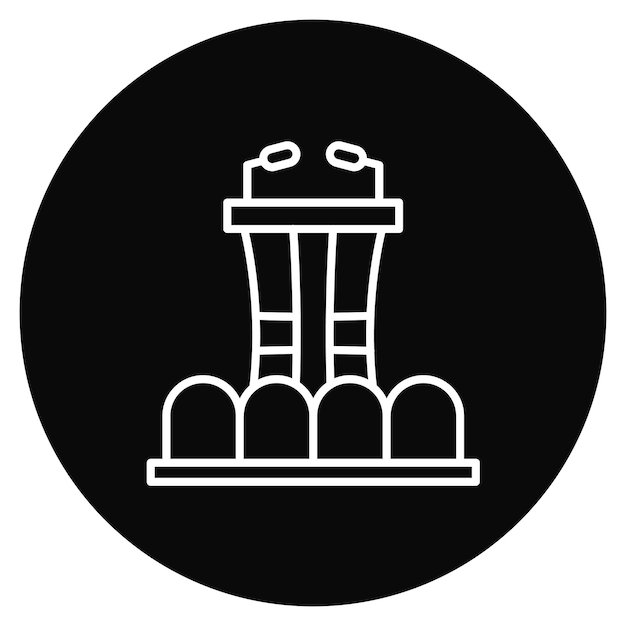 Imagen vectorial del icono de la conferencia Se puede utilizar para la diplomacia