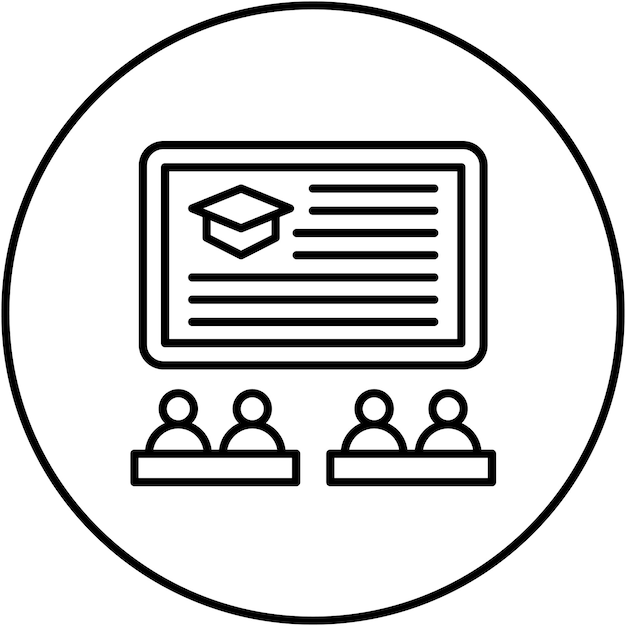 Imagen vectorial del icono de la conferencia Se puede utilizar para la escuela