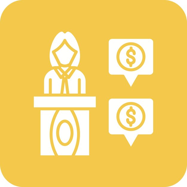 Imagen vectorial del icono de la conferencia Se puede utilizar para negocios y finanzas
