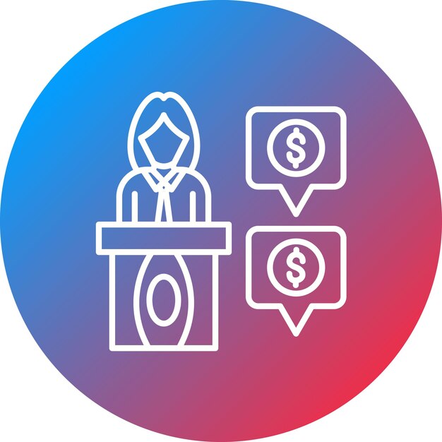 Imagen vectorial del icono de la conferencia Se puede utilizar para negocios y finanzas