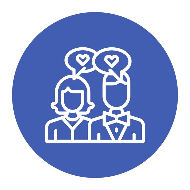 Imagen vectorial del icono de la confesión de amor Se puede usar para la aplicación de citas