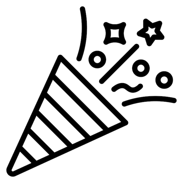 Imagen vectorial del icono de confeti del aniversario Se puede usar para el aniversario